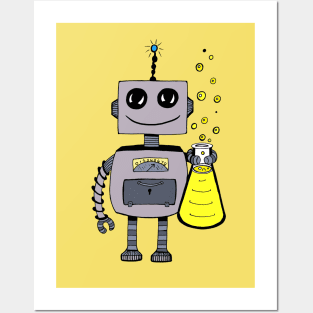 Cute Robot Posters and Art